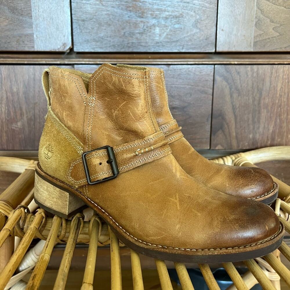 Timberland Women’s Tan Leather Chelsea Boots whittemore